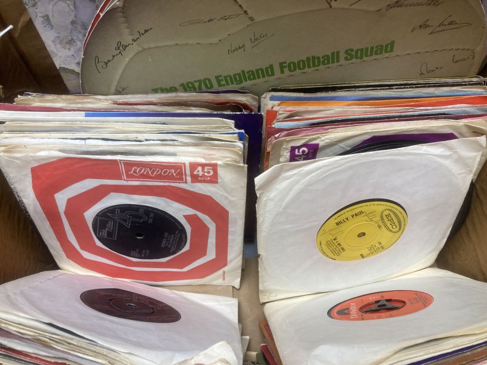 Rock and Pop, a collection of LP and 45rpm vinyl records, including Led Zeppelin, Zoso, 1971,